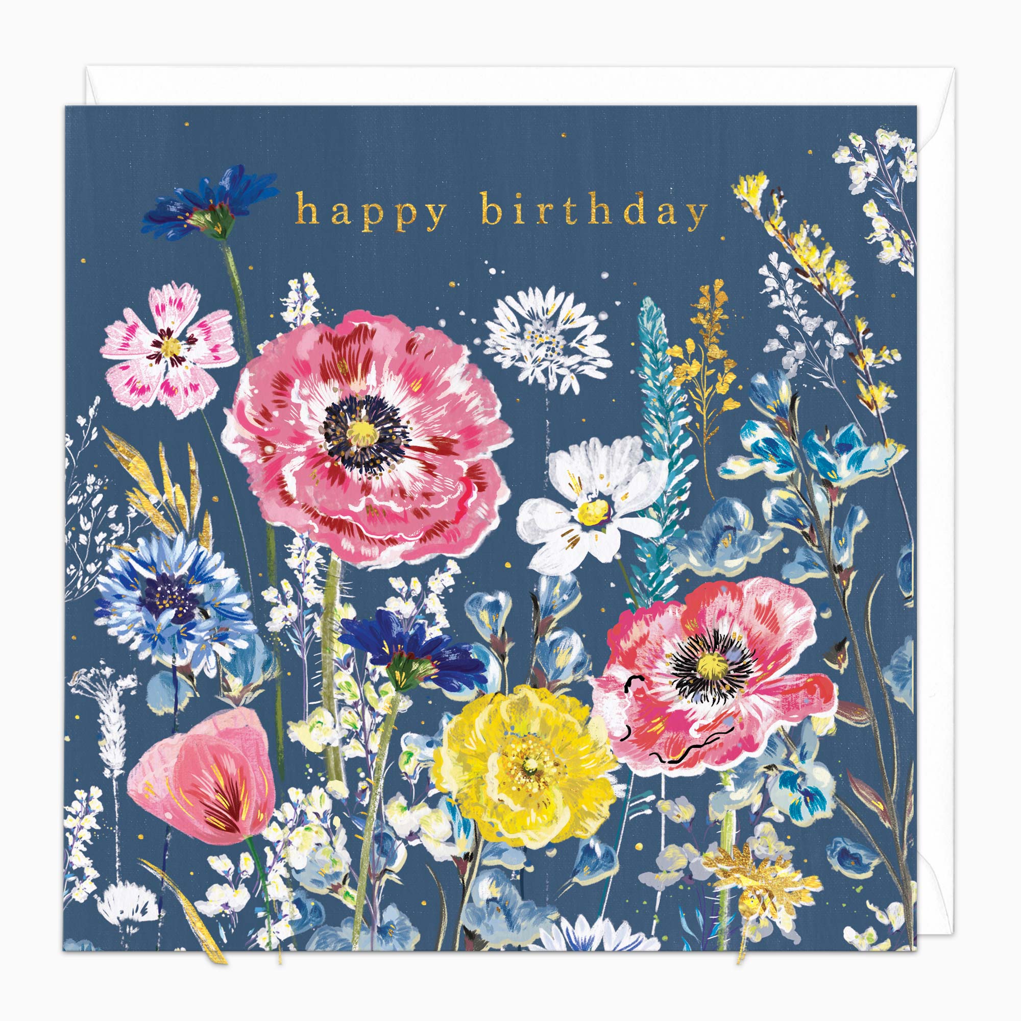 Greeting Card-H136 - Wildflower Meadow Birthday Card-Whistlefish