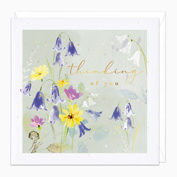 Greeting Card-H154 - Bluebells Thinking Of You Card-Whistlefish