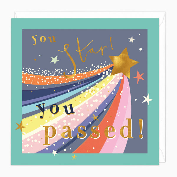 H206 - You Star! You Passed Card