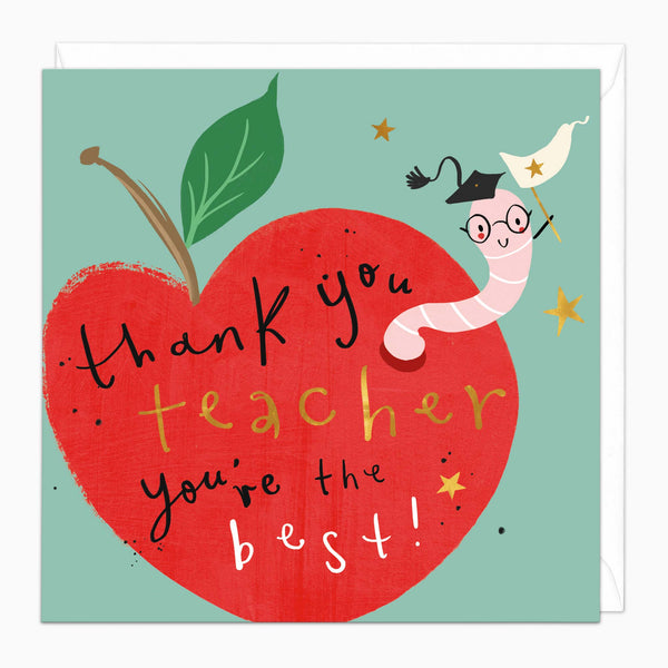 Greeting Card-H208 - Thank You Teacher Card-Whistlefish