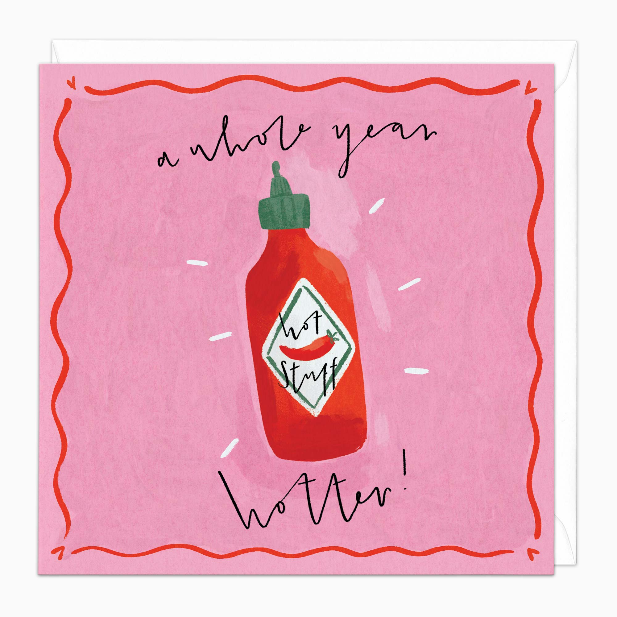 Greeting Card-J022 - A Whole Year Hotter Birthday Card-Wildfish