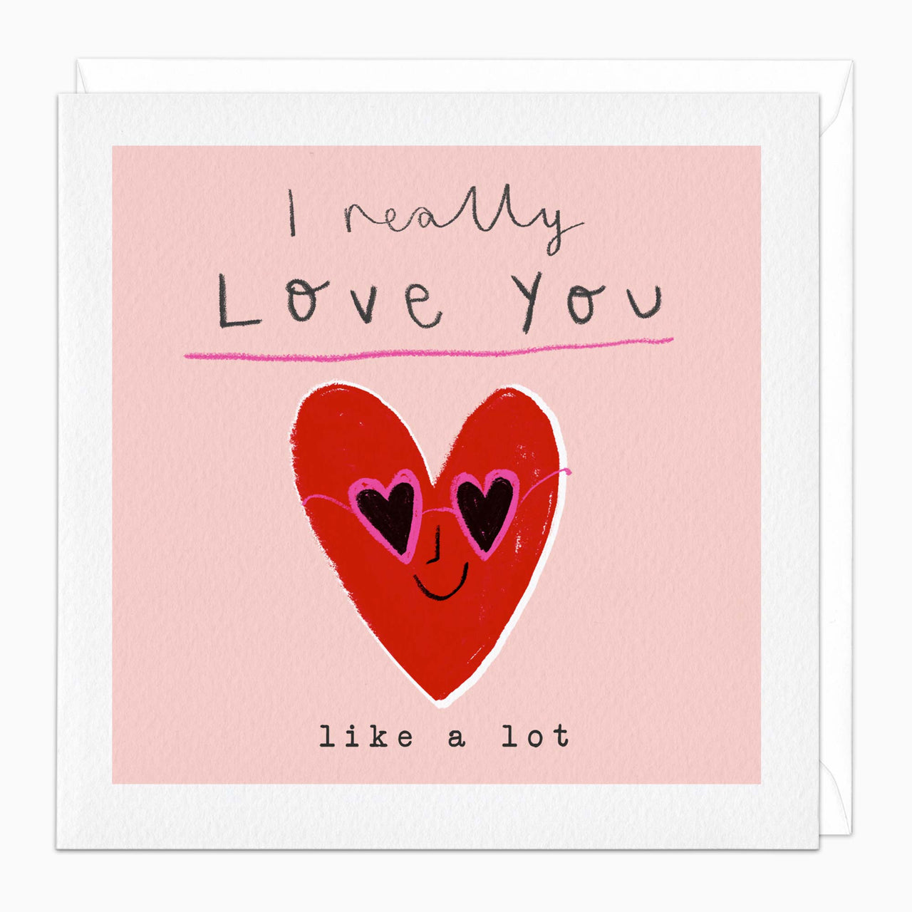 Greeting Card-J024 - Love You Like A Lot Card-Wildfish