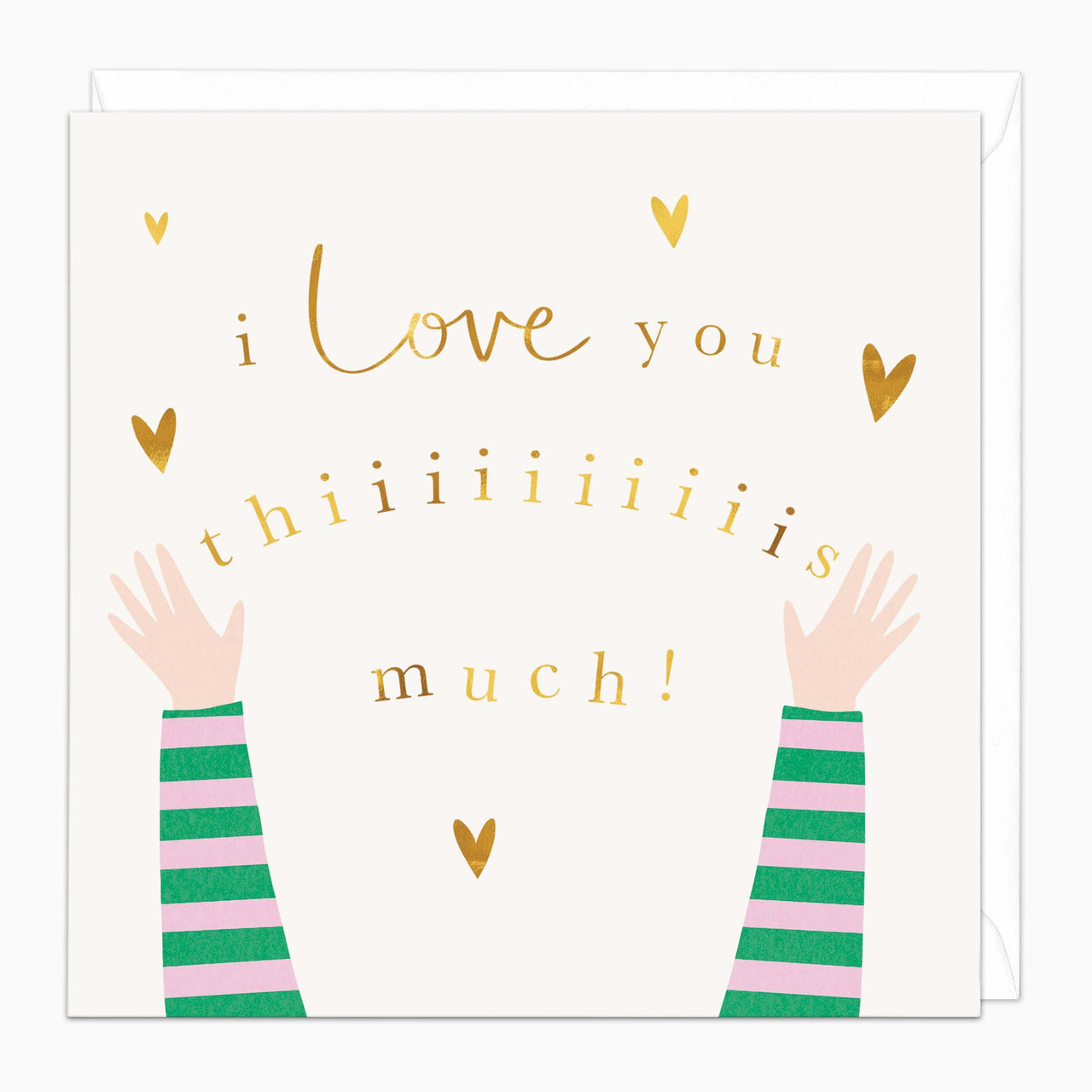 Greeting Card-J043 - Thiiiis Much Love Card-Wildfish