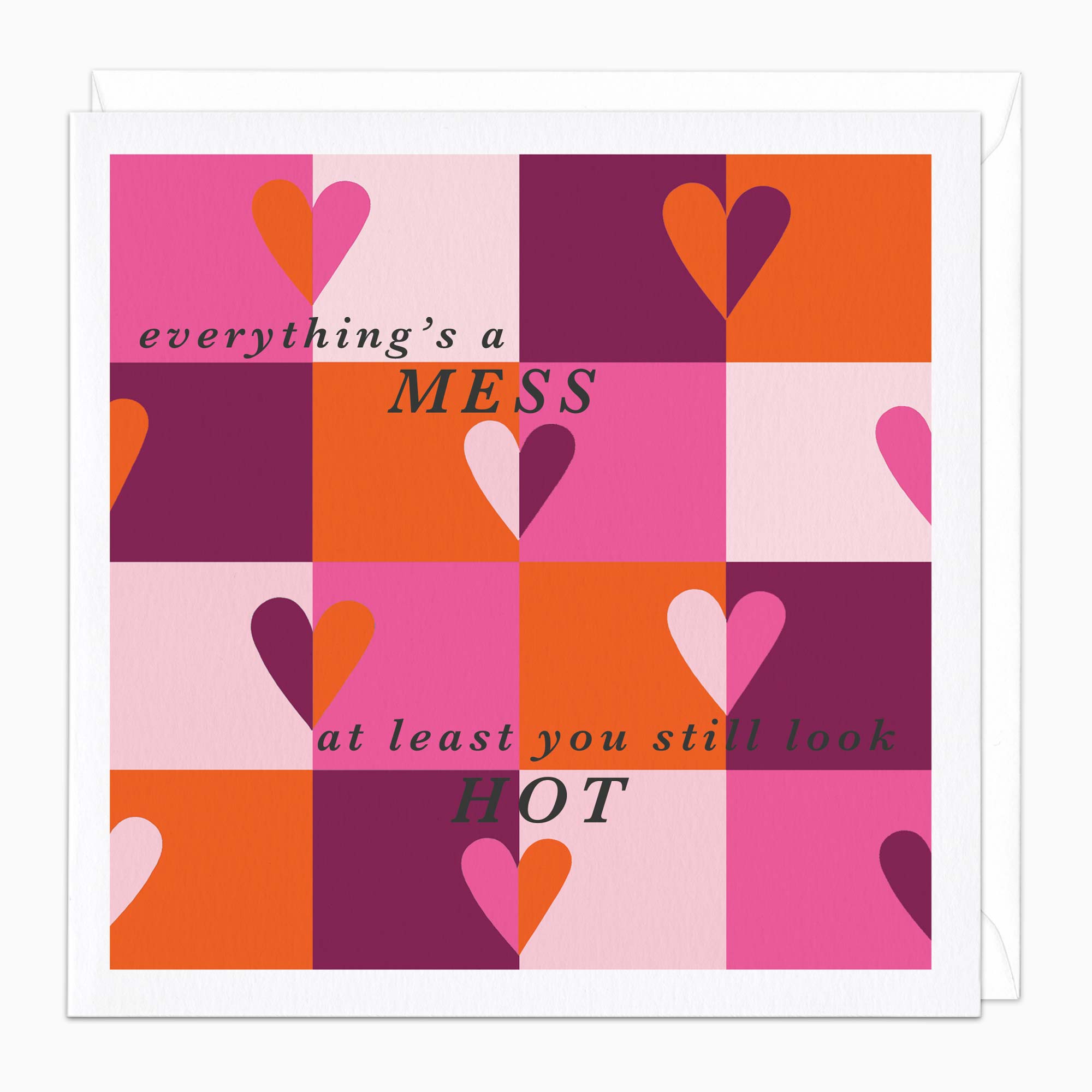 Greeting Card-J113 - Mess, Hot Birthday Card-Wildfish