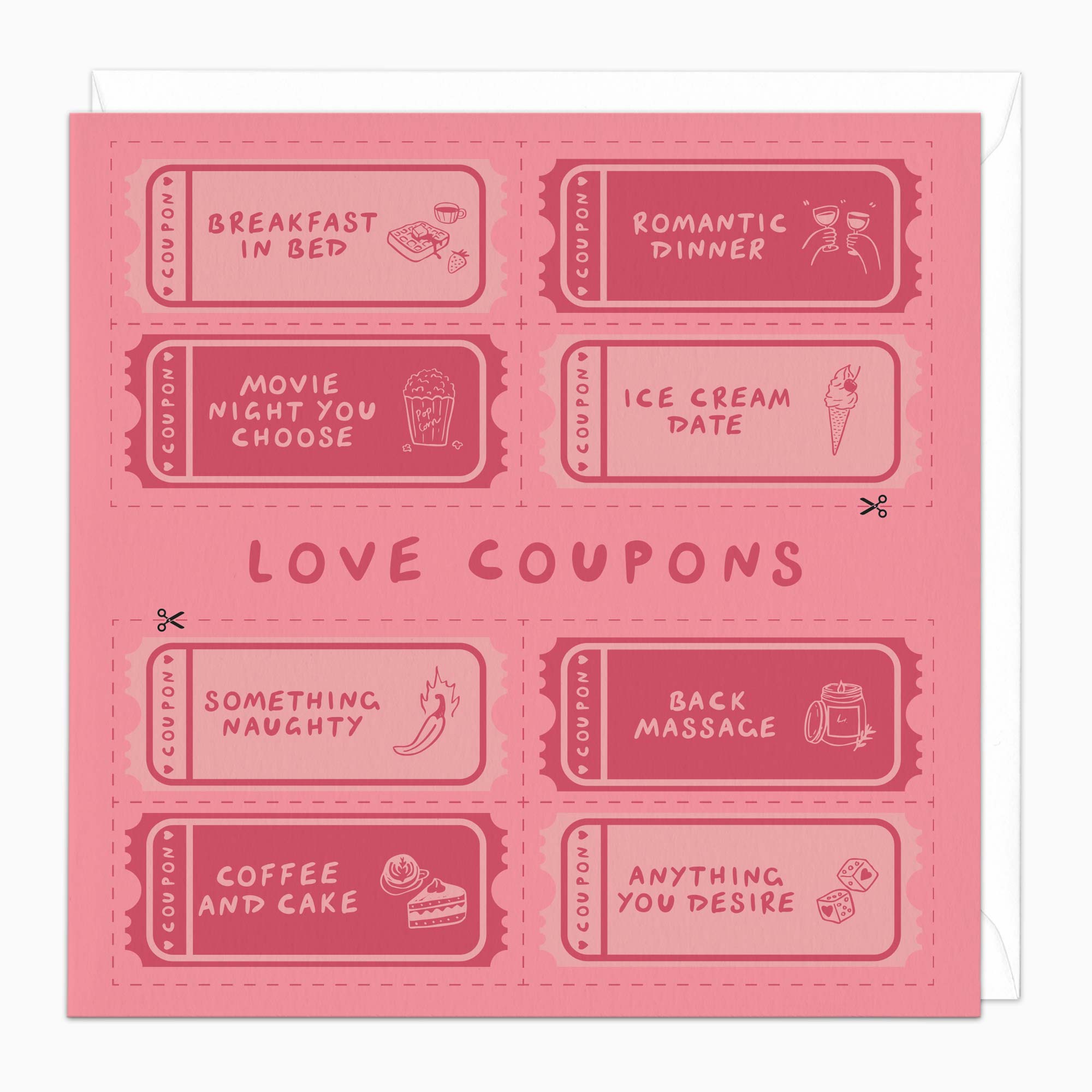 Greeting Card-J115 - Love Coupons Card-Wildfish