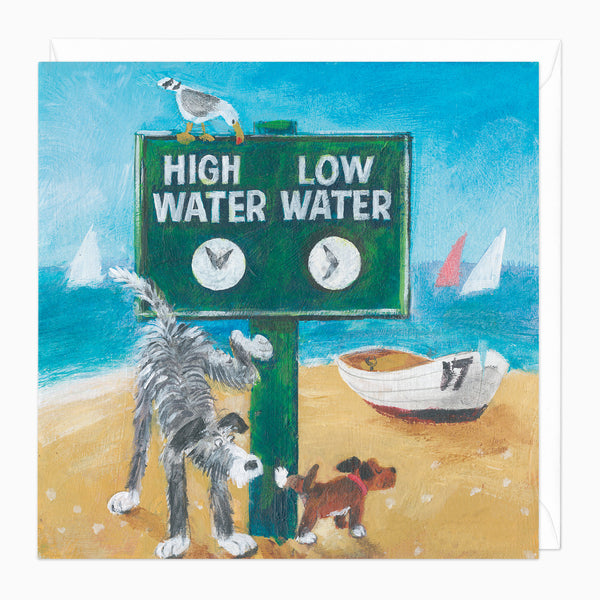 Greeting Card-W312 - High Water, Low Water Art Card-Gerry Plumb
