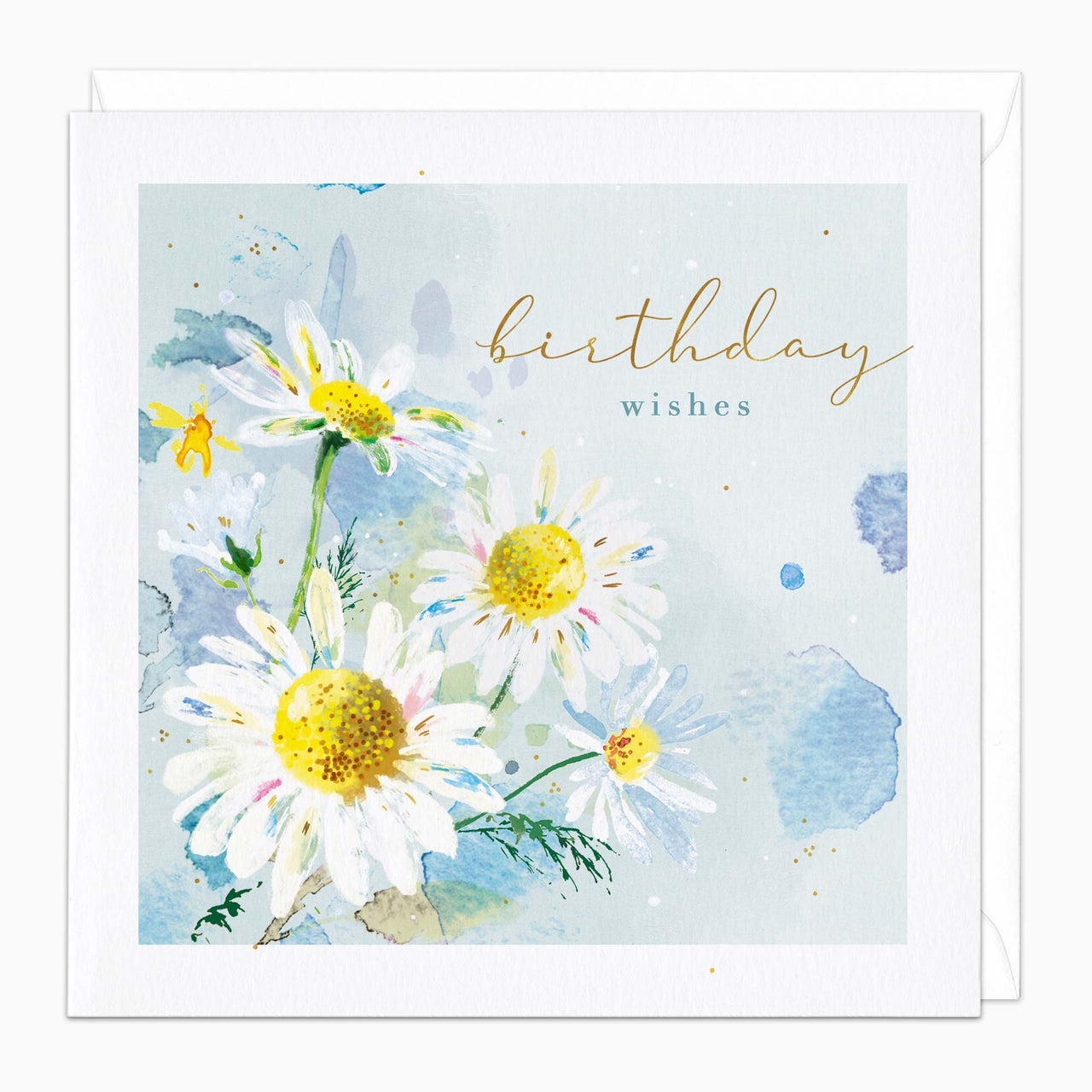 H163 - Blue Daisies Birthday Card