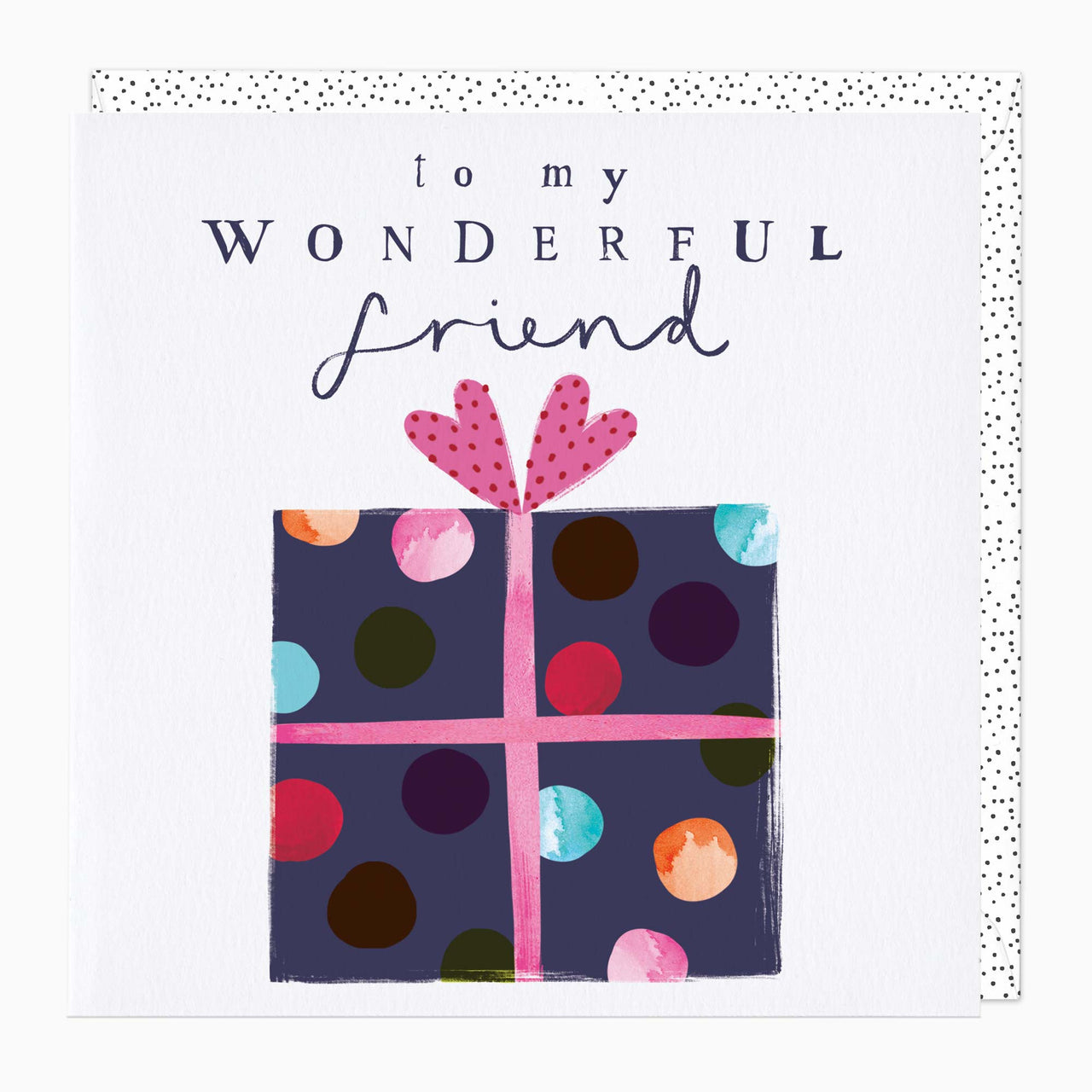 Greeting Card-H168 - Spotty Present Birthday Card-Whistlefish
