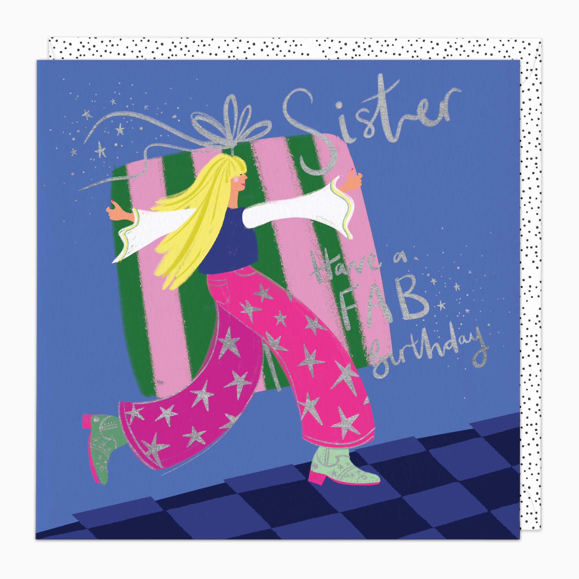 Greeting Card-H254 - Sister Fab Birthday Card-Whistlefish