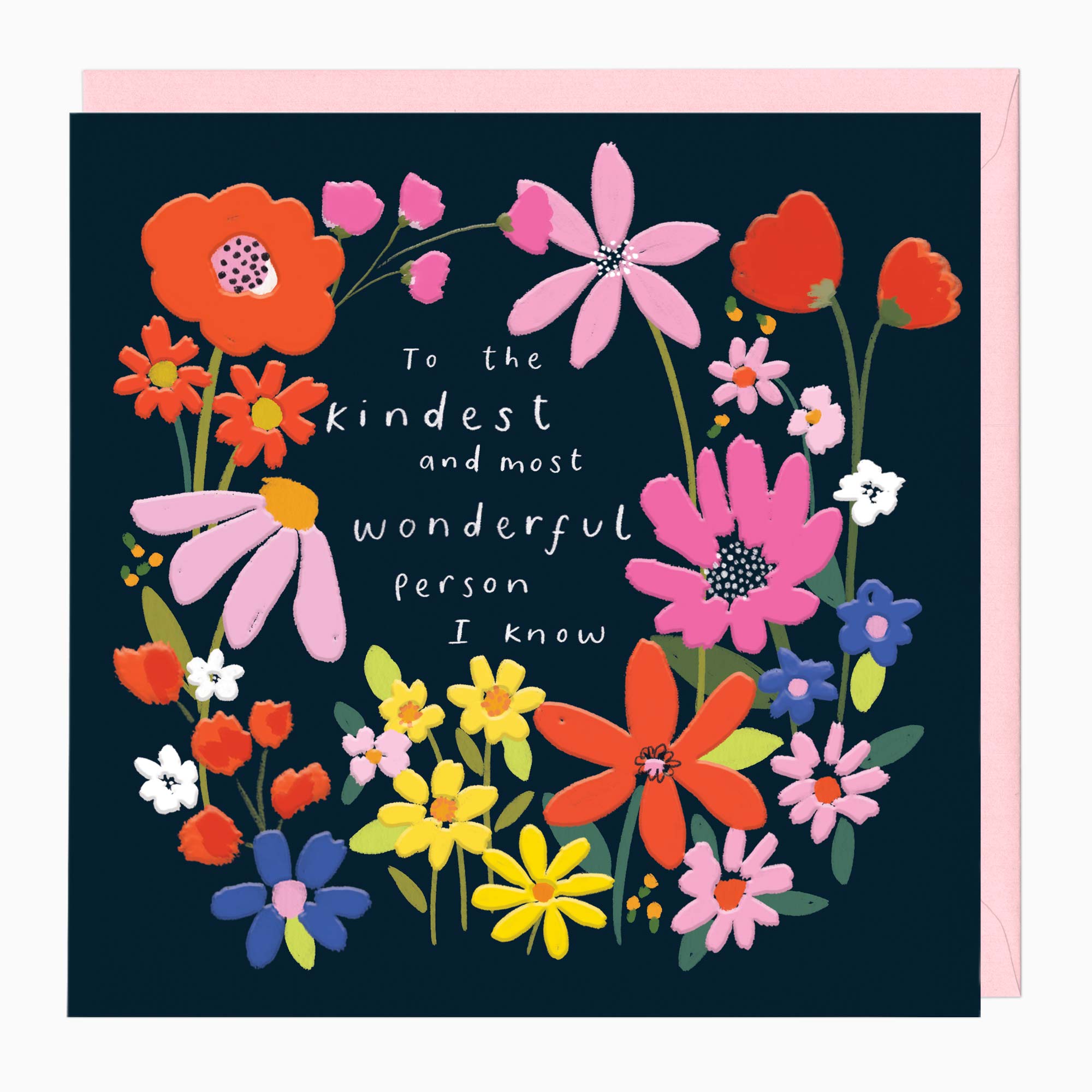 H273 - Navy Floral Card
