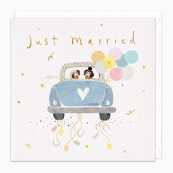 Just Married Wedding Card - Whistlefish