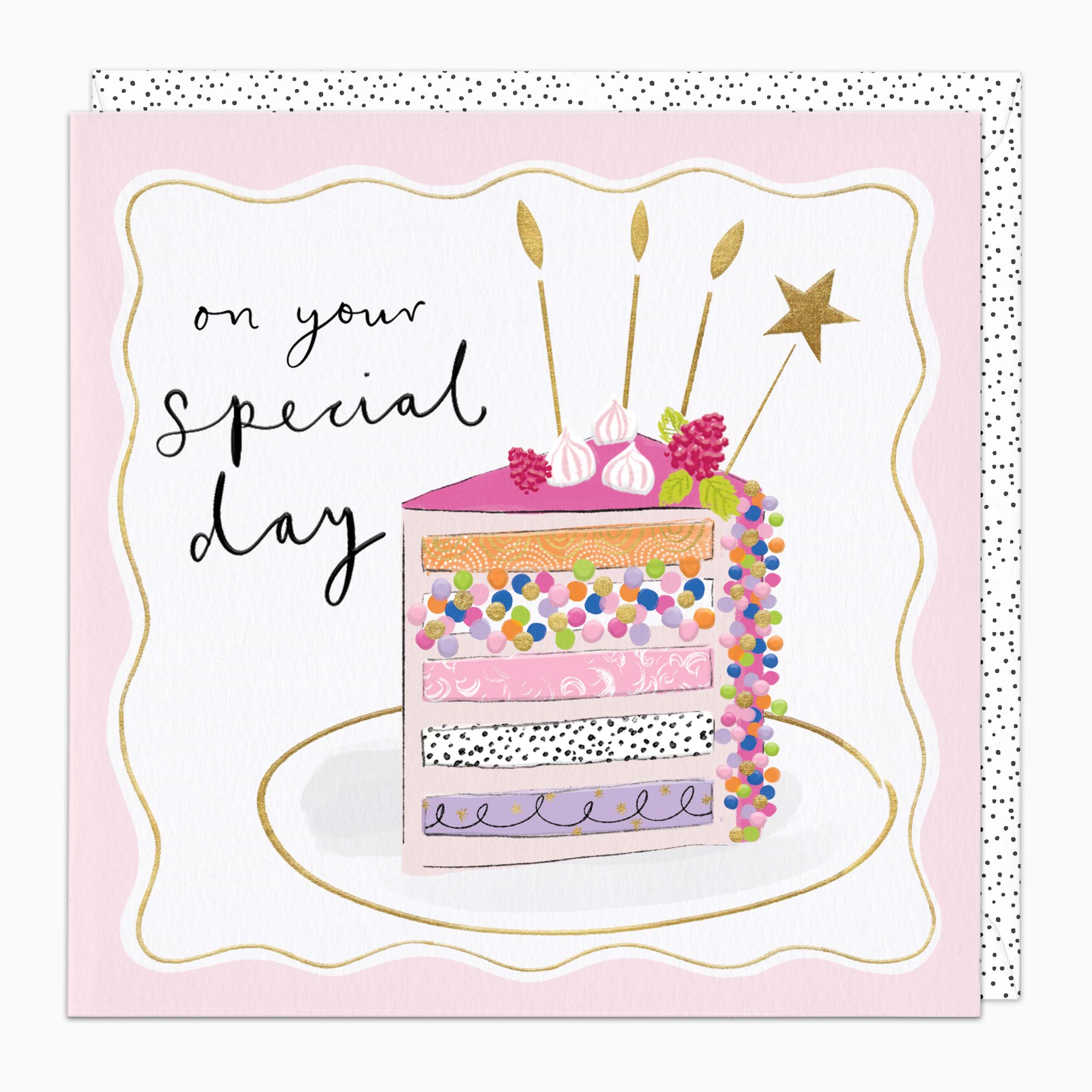 Greeting Card-H345 - Special Day Cake Birthday Card-Whistlefish