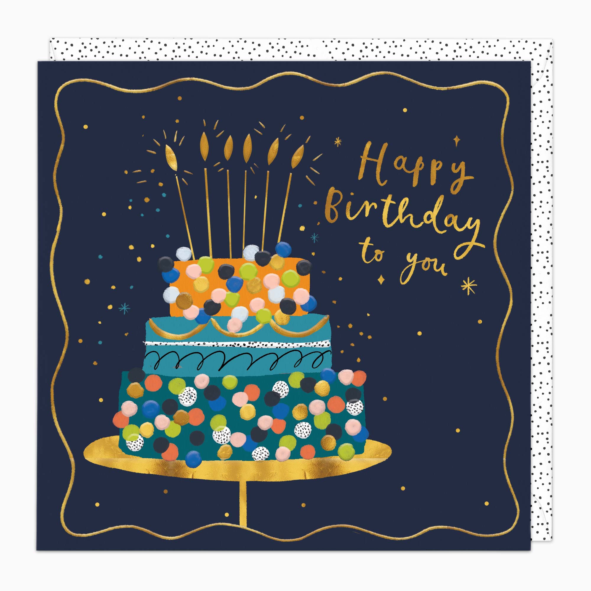 Greeting Card-H348 - Bold Cake Birthday Card-Whistlefish