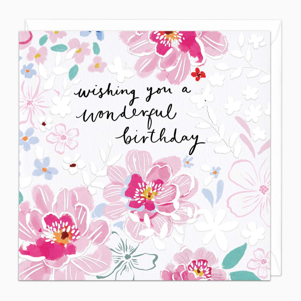 Greeting Card-H391 - Bright Blooms Birthday Card-Whistlefish