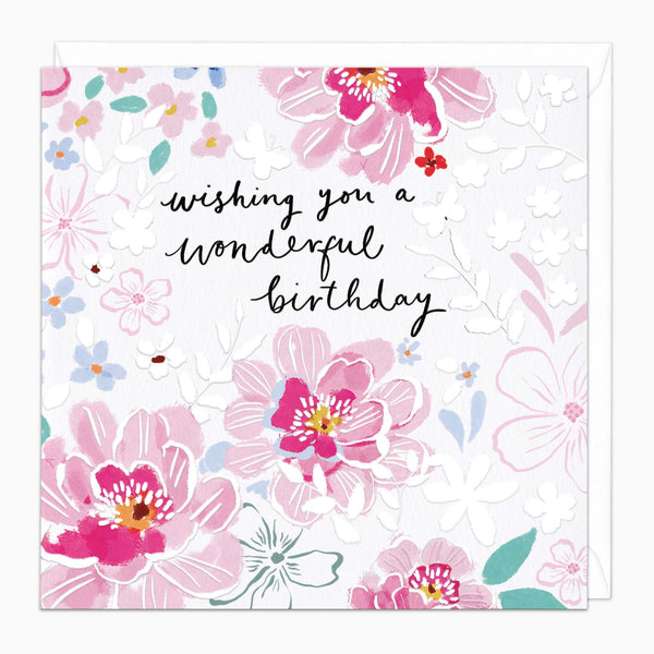H391 - Bright Blooms Birthday Card