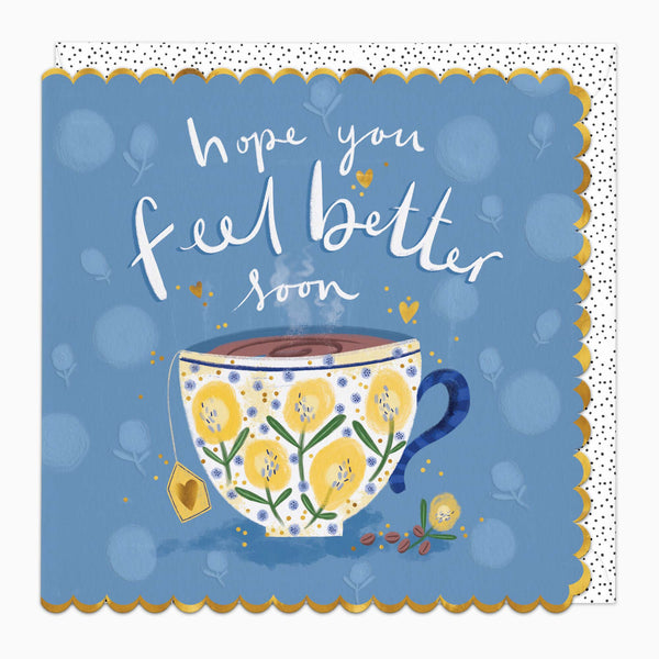Greeting Card-H409 - Cup Of Tea Feel Better Card-Whistlefish