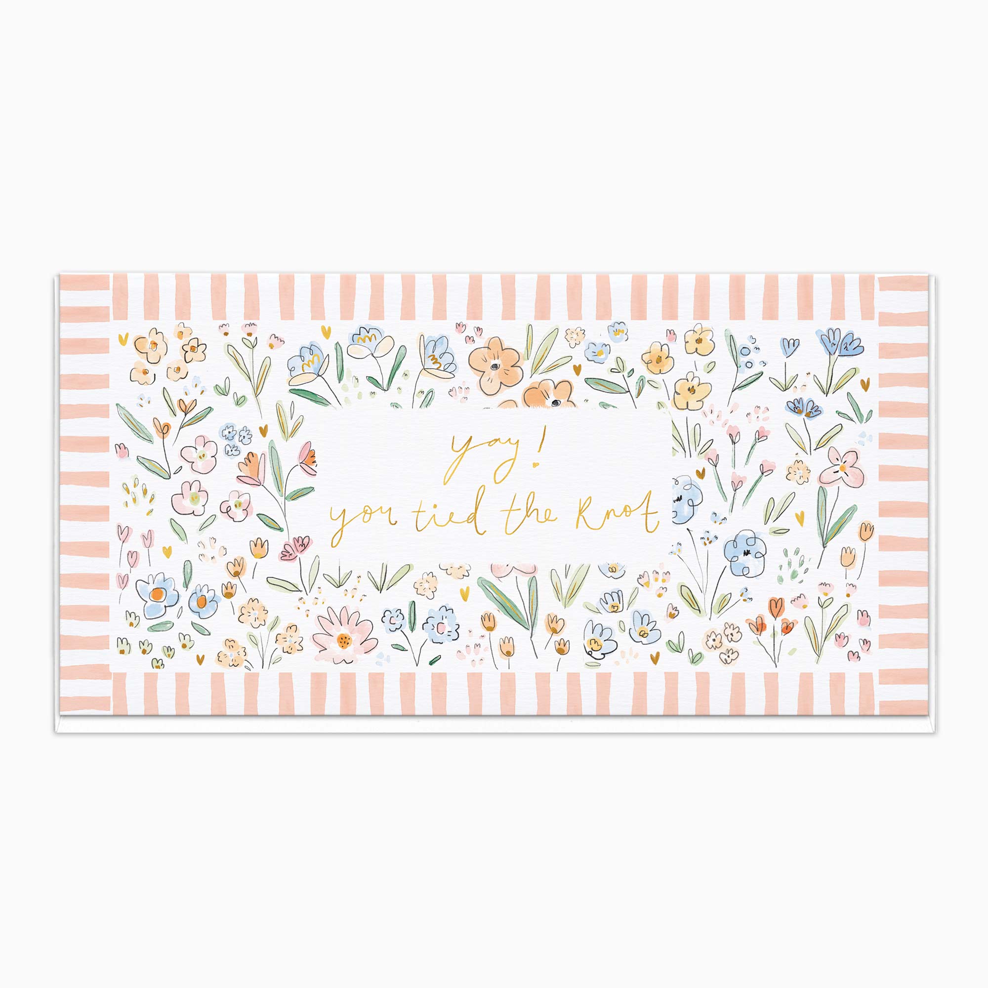 H419 - Ditsy Floral Tied The Knot Card