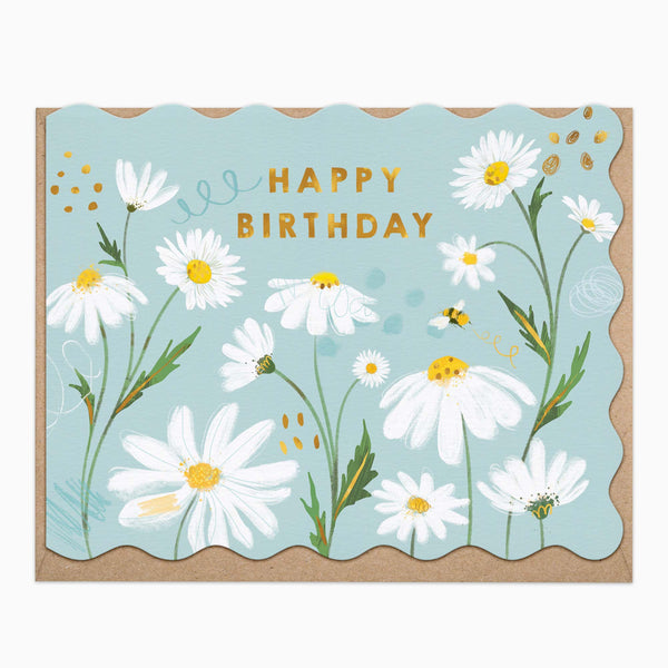 H435 - Wavy Daisy Birthday Card