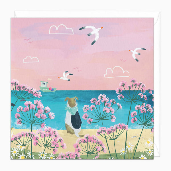 H465 - Cornish Coast Look Out Art Card