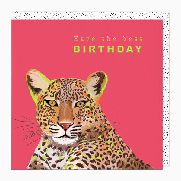 Greeting Card-H493 - Leopard Luxe Birthday Card-Whistlefish