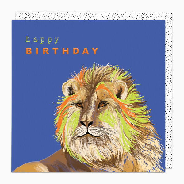 Greeting Card-H495 - Lion Heart Birthday Card-Whistlefish