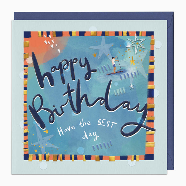 H528 - Paddleboard Birthday Card