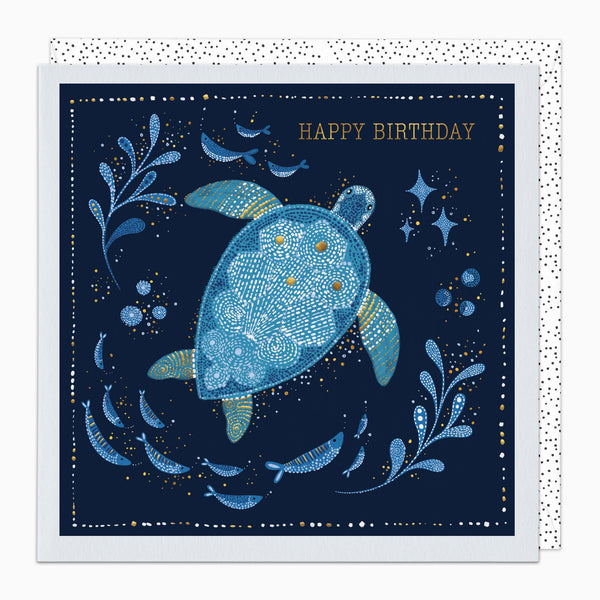 H529 - Ocean Turtle Birthday Card