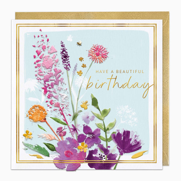 H533 - Summer Wildflowers Birthday Card