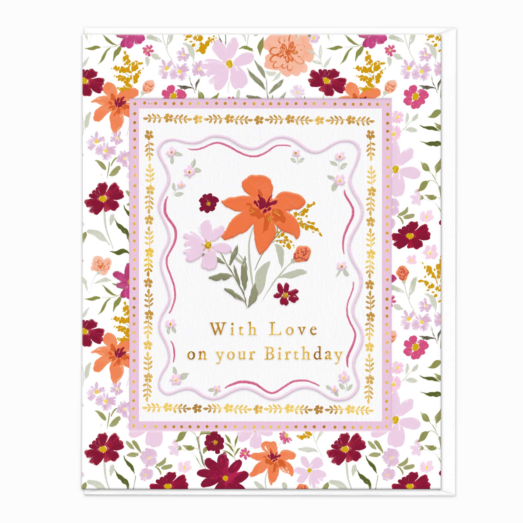 H585 - Autumn Bloom Birthday Card