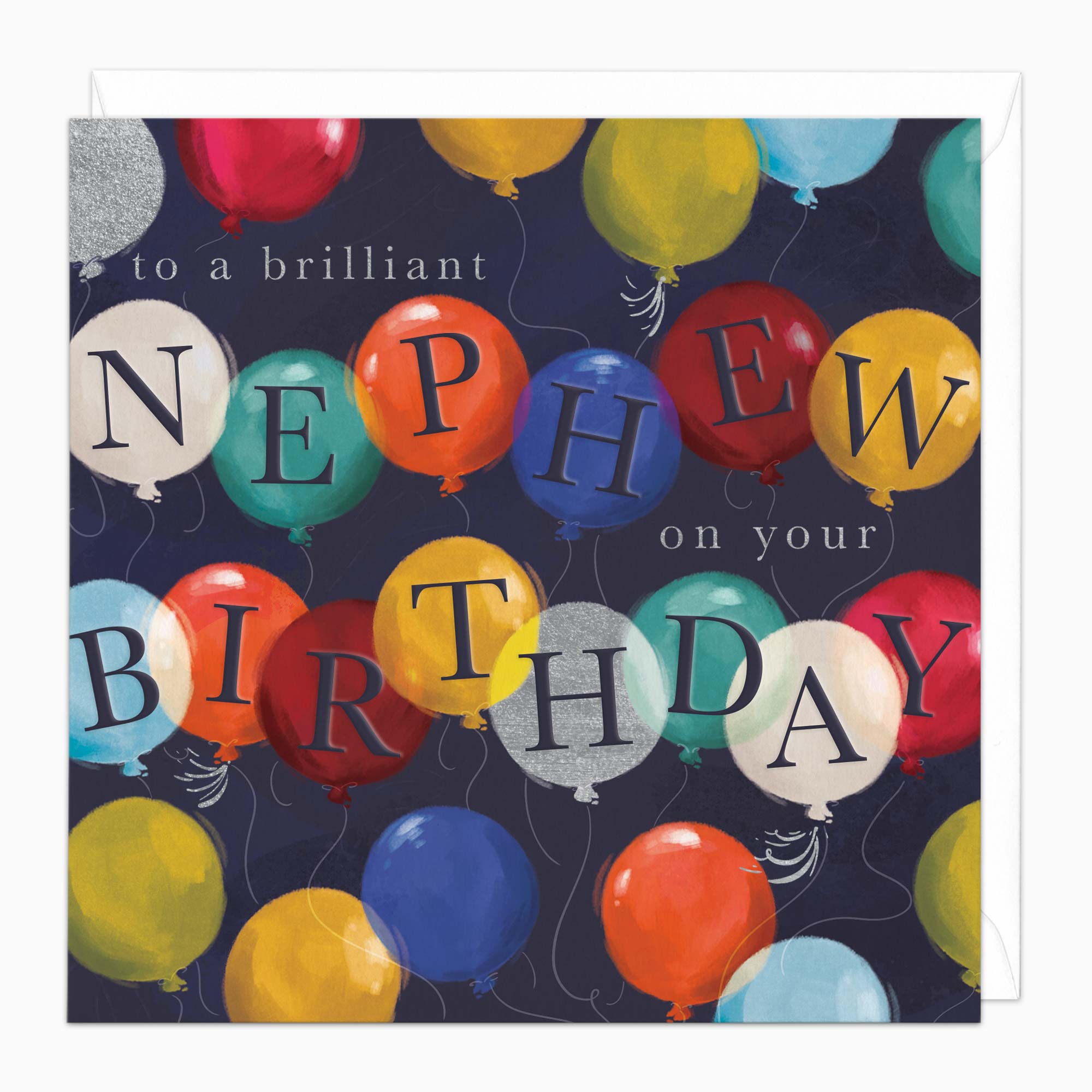H588 - Brilliant Balloons Nephew Birthday Card