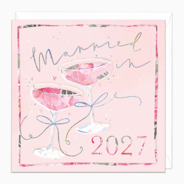 H592 - Floral Coupes Married in 2027 Card