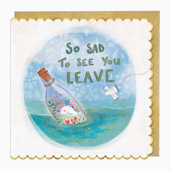 H613 - Message in a Bottle Leaving Card