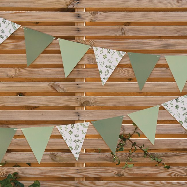 Garland-HBBP101 - Botanical Flag 2.5m Card Garland-Hootyballoo