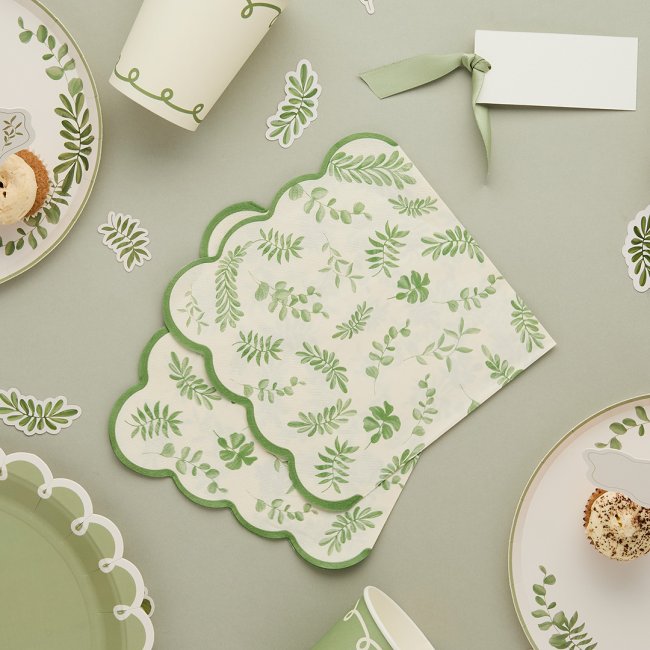 Paper Napkins-HBBP104 - Botanical Paper Napkins Pack of 16-Hootyballoo
