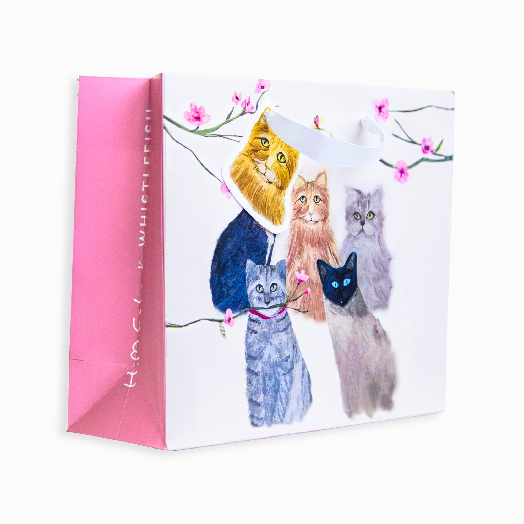 Gift Bag-HC03MB - Cats Medium Gift Bag-Hannah Cole