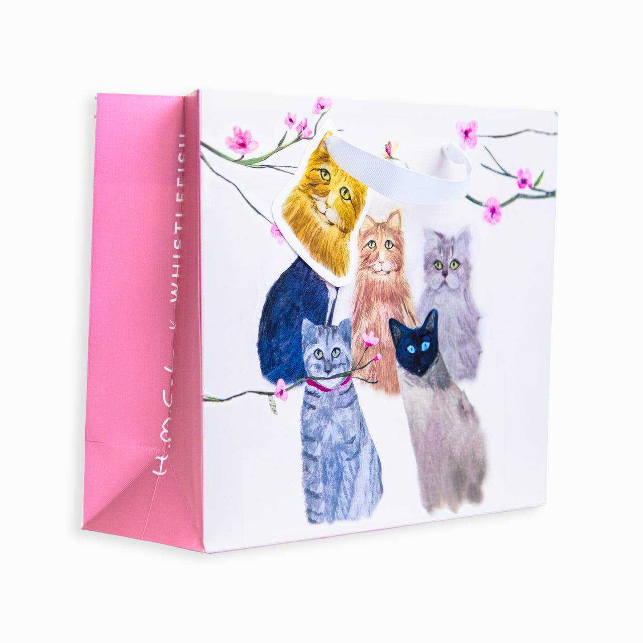 Gift Bag-HC03MB - Cats Medium Gift Bag-Hannah Cole