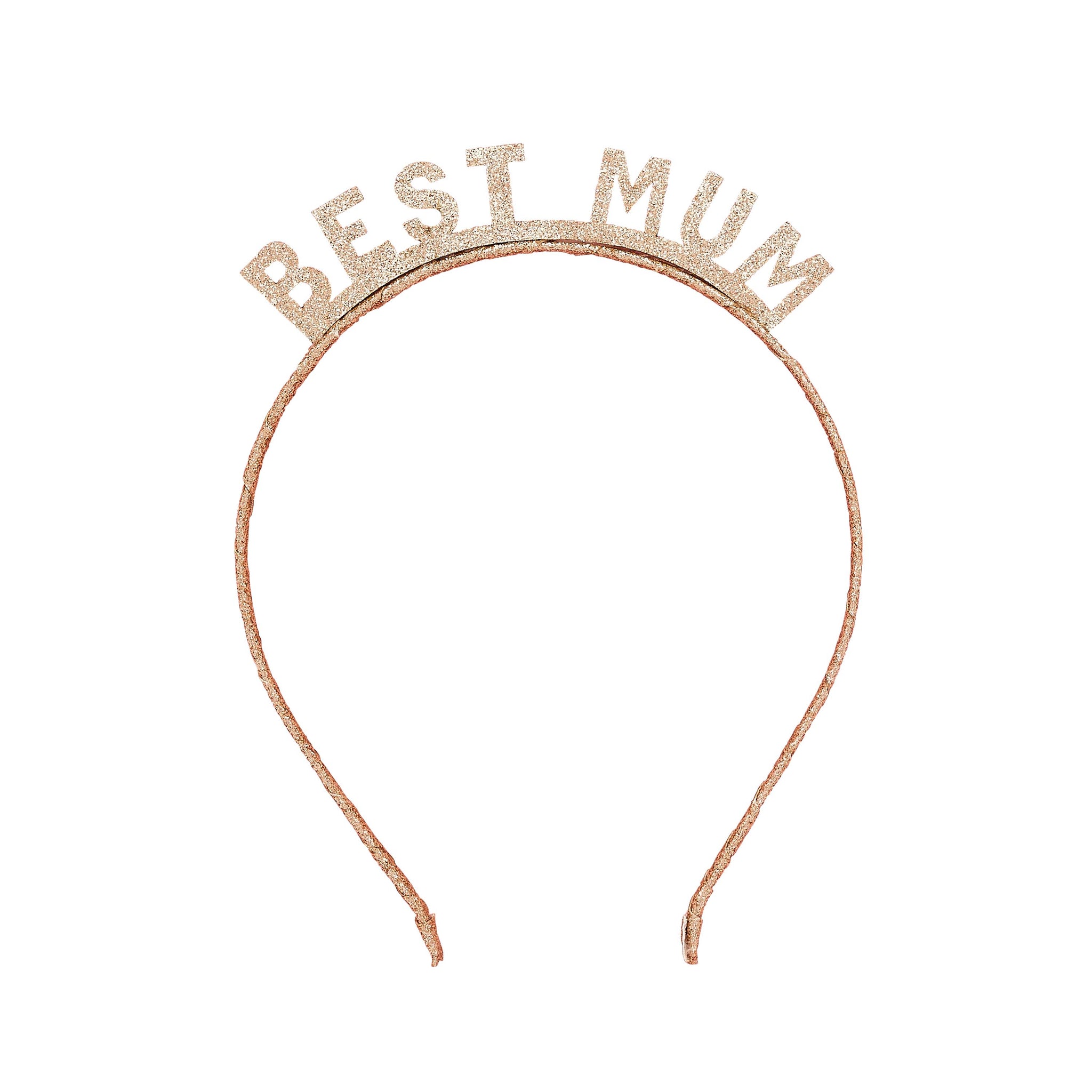Headband - HBBM105 - Gold 'Best Mum' Glitter Headband - Gold 'Best Mum' Glitter Headband - Whistlefish