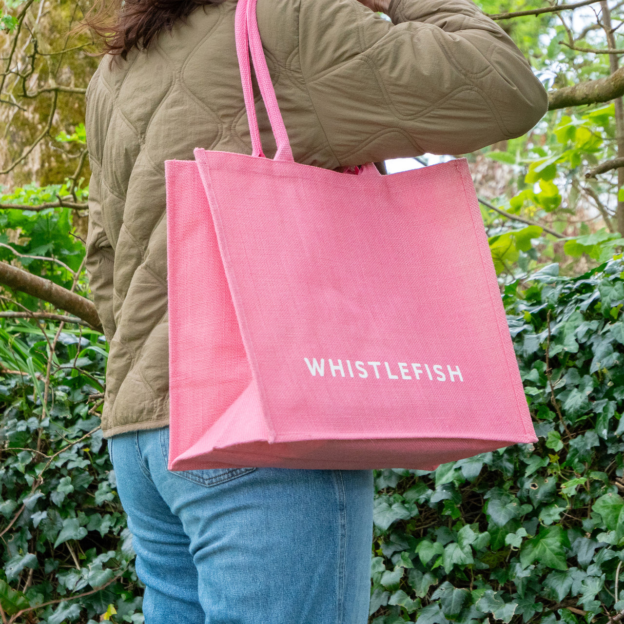 Large Jute Bag-JB223 - Candyfloss Large Jute Bag-Whistlefish