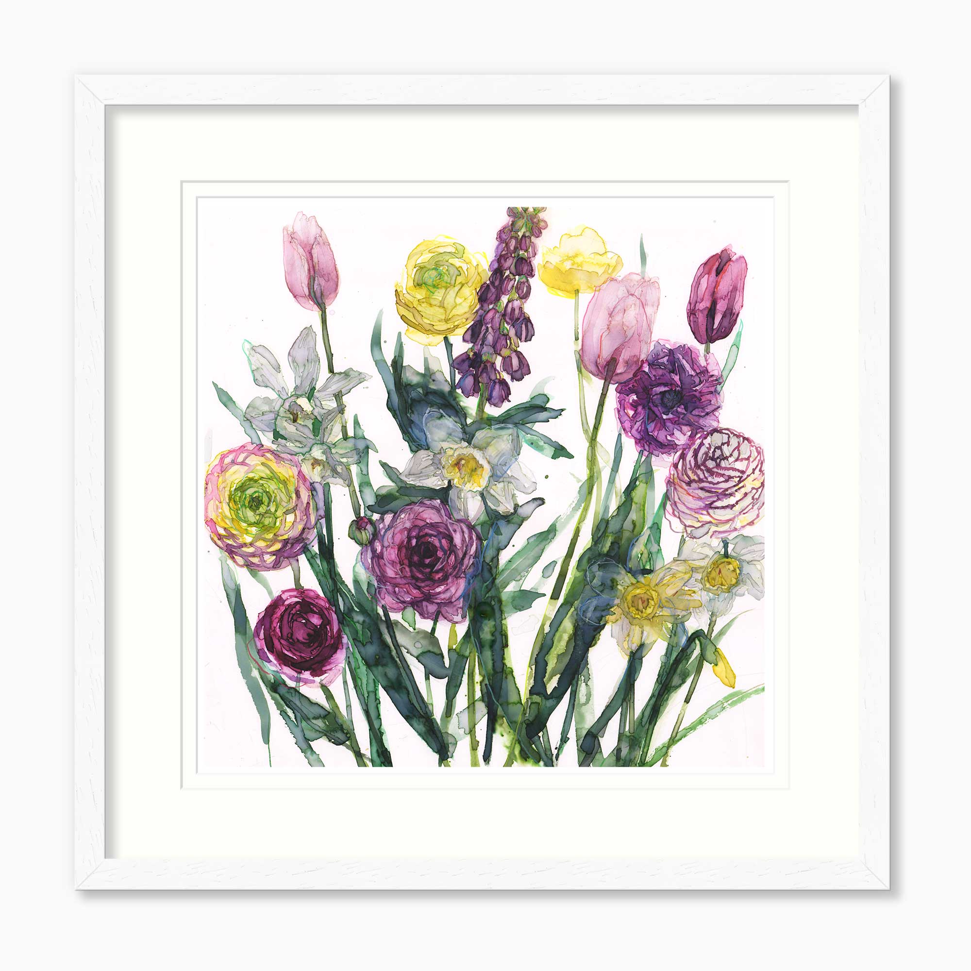 JT67F - Spring Flowers & Ranunculus Framed Print