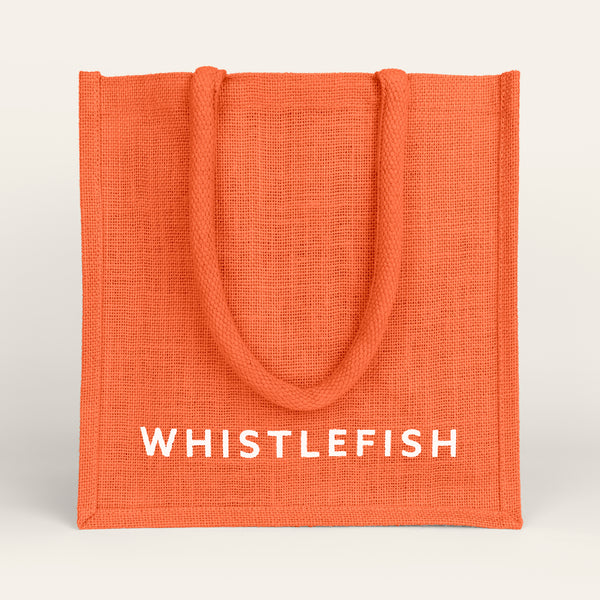 Jute Bag-JB193 - Sunset Orange Small Jute Bag-Whistlefish