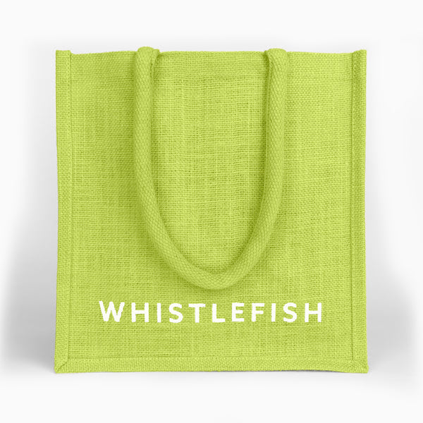 Jute Bag-JB199 - Cactus Green Small Jute Bag-Whistlefish