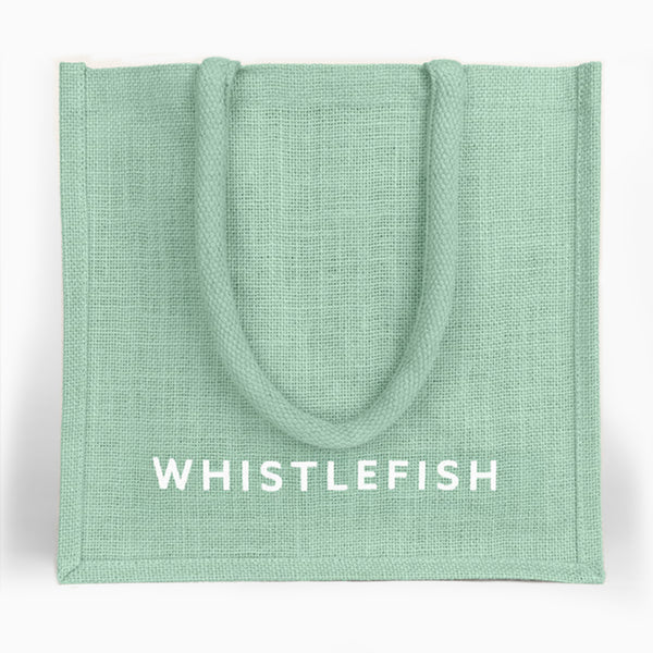 Jute Bag-JB202 - Sea Foam Large Jute Bag-Whistlefish