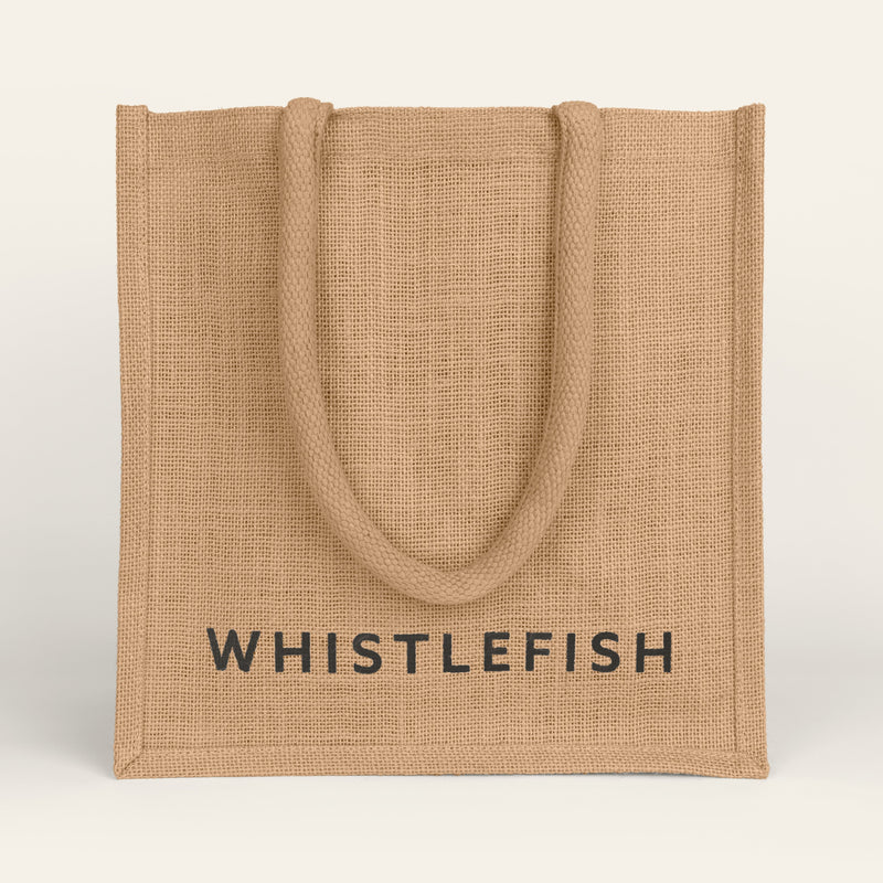Jute Bag - JB2BR - Whistlefish Jute Bag Brown (Natural) - Jute Bag Brown (Natural) - Whistlefish