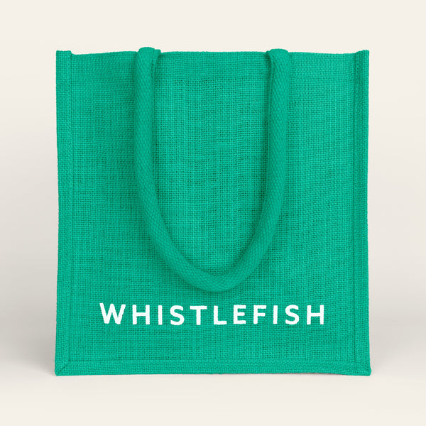 Jute Bag - JB2MI - Whistlefish Jute Bag Emerald Green - Whistlefish Jute Bag Emerald Green - Whistlefish