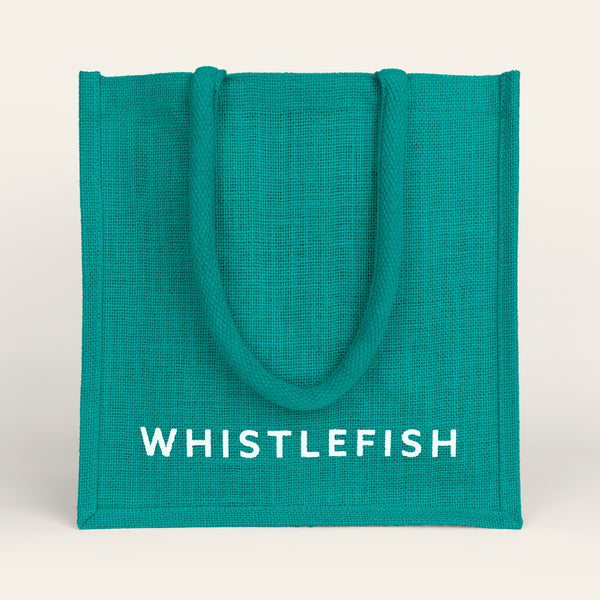 Jute Bag - JB2TE - Whistlefish Jute Bag Pine Green - Whistlefish Jute Bag Pine Green - Whistlefish