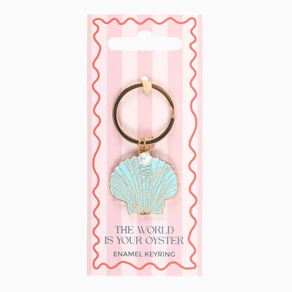 Keyring-HT_97826 - The World is Your Oyster Keyring-Something Different Wholesale