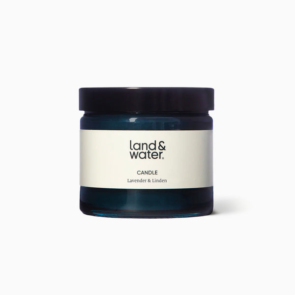 Candle-LWCANLL - Natural Wax Lavender & Linden Candle-Land & Water