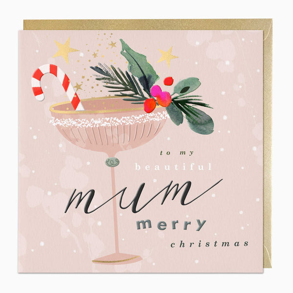LZ022 - Beautiful Mum Luxury Christmas Card