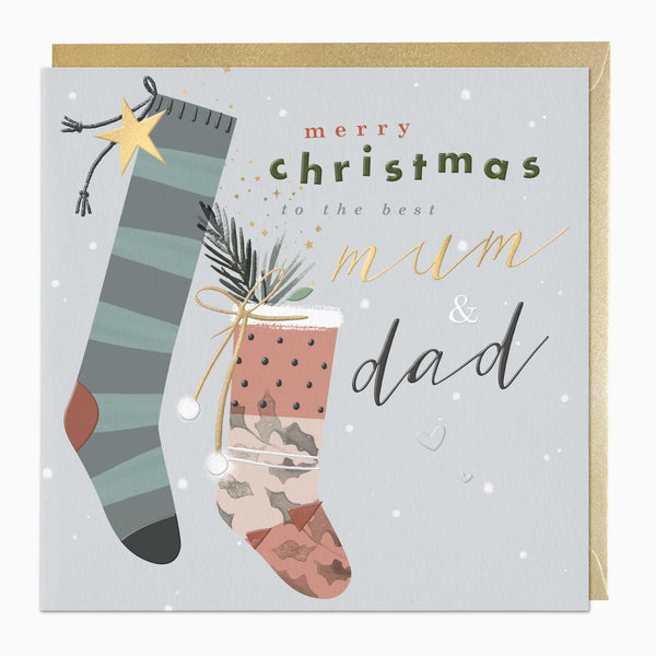 LZ027 - Best Mum & Dad Luxury Christmas Card