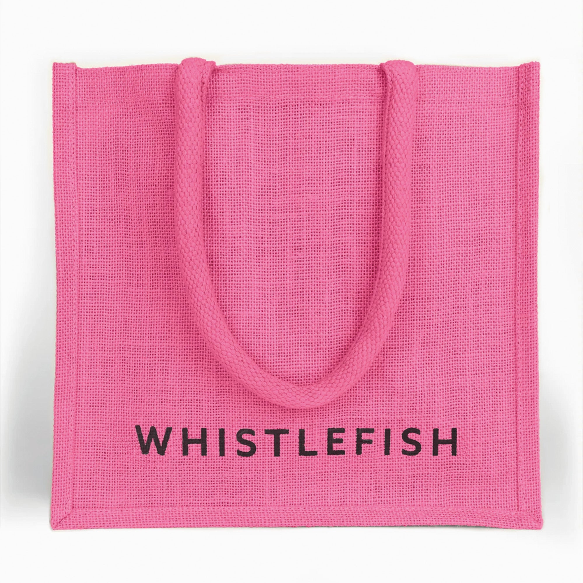 Jute Bag-JBLBP - Whistlefish Large Jute Bag Pink-Whistlefish
